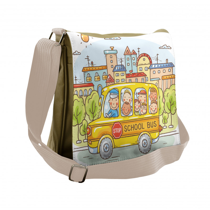 Bus Filled with Toddlers Messenger Bag