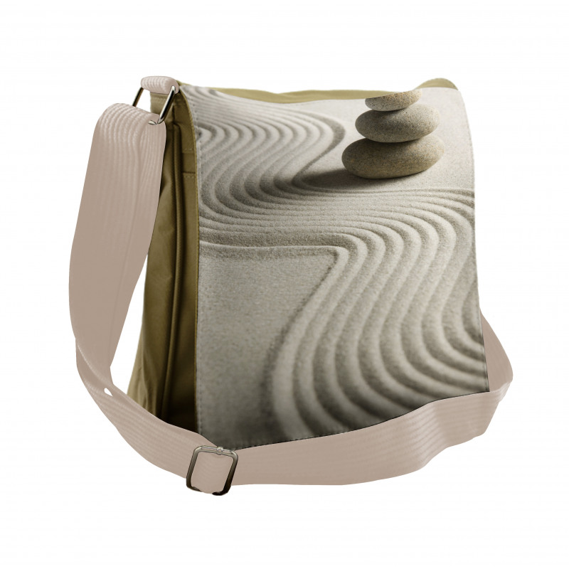 Stack of Stones Balanced Theme Messenger Bag