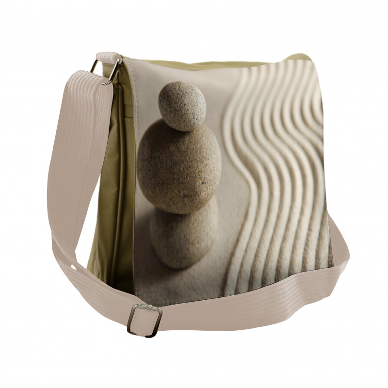 Balanced Rocks Wavy Pattern Messenger Bag