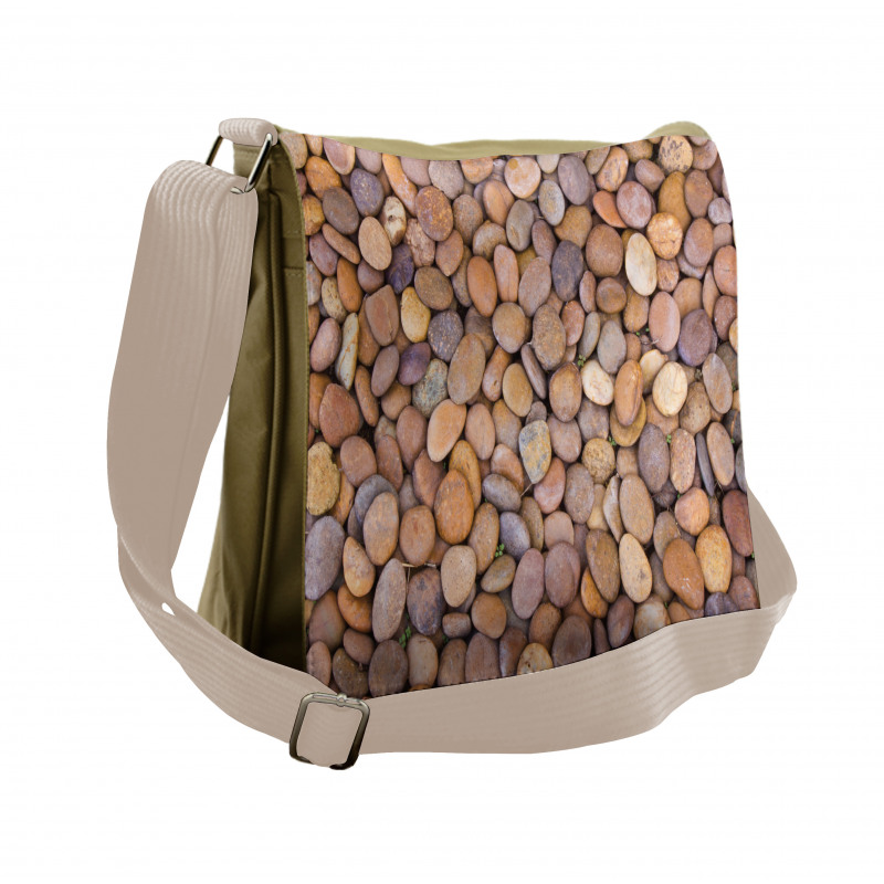 Flat and Silky Rocks Earthy Messenger Bag