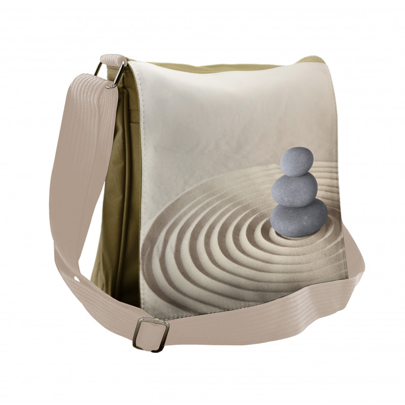 Swirls and Circles Stones Messenger Bag