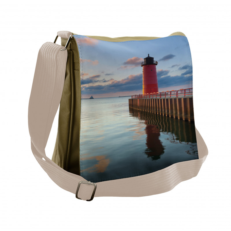 Calm Milwaukee Lighthouse Messenger Bag