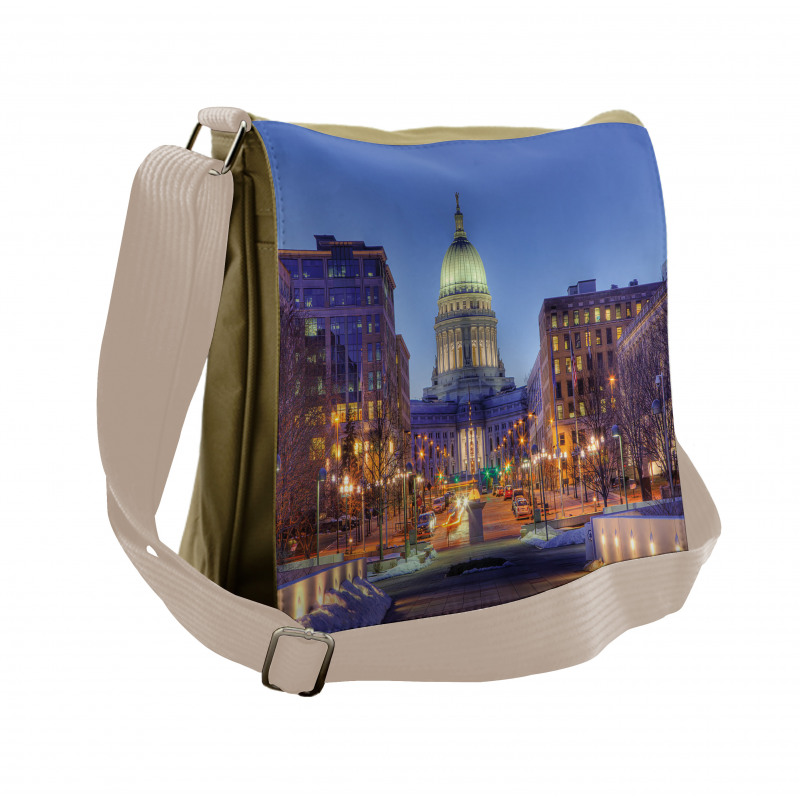 Landmark Building Winter Messenger Bag