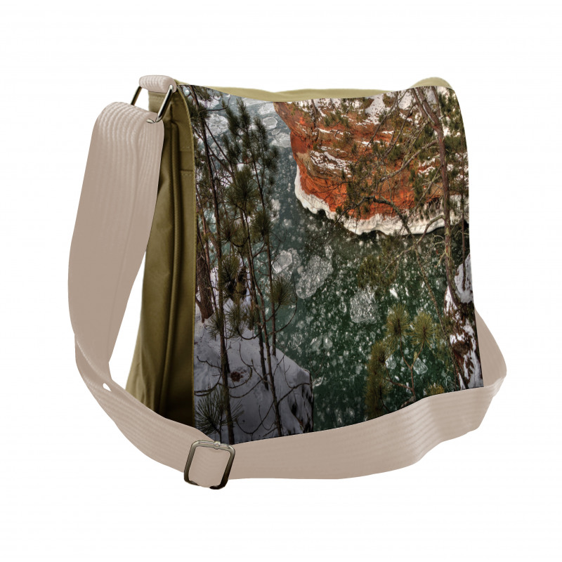 Lake Superior Winter Side Messenger Bag