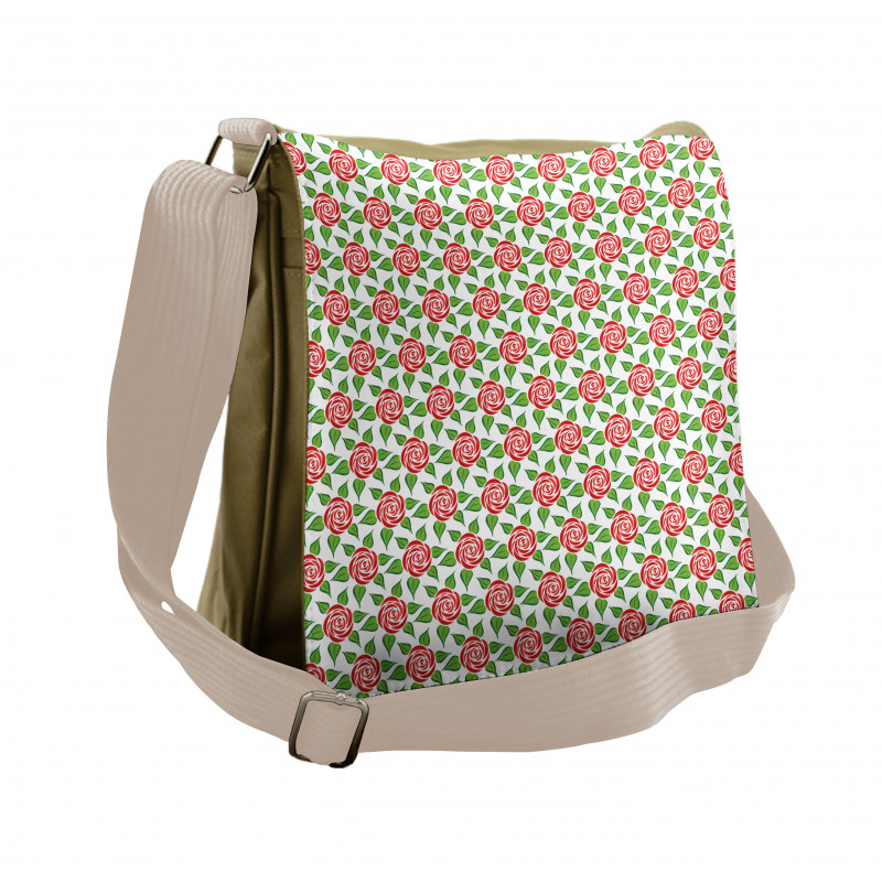 Circular Floral Simplicity Messenger Bag
