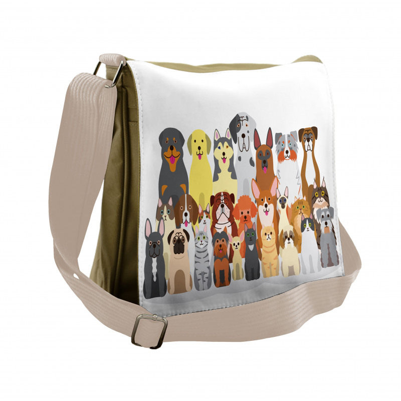 Animals Cartoon Messenger Bag