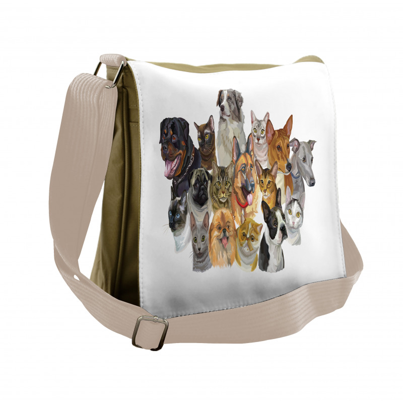 Domestic Animals Messenger Bag