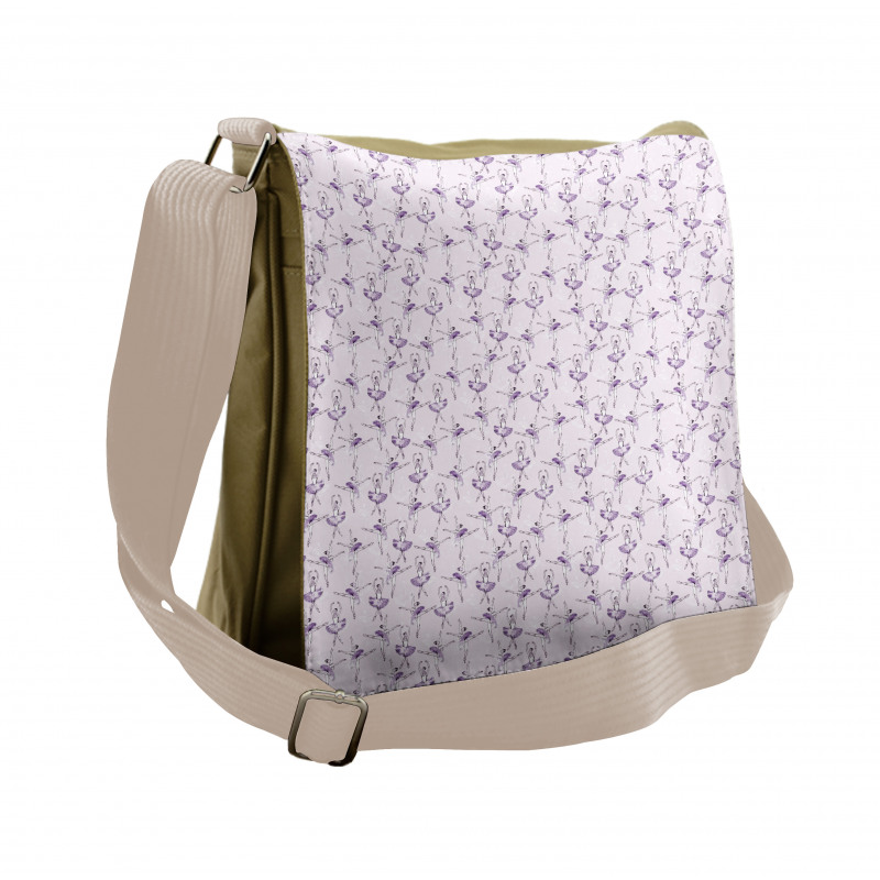 Pattern of Ballet Dancers Messenger Bag