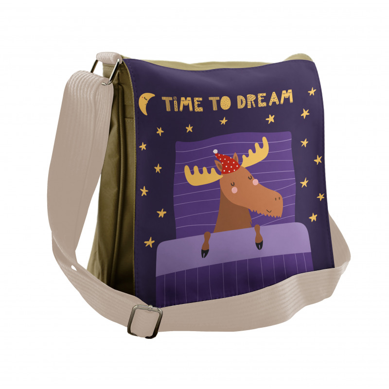 Typography with Moose Messenger Bag