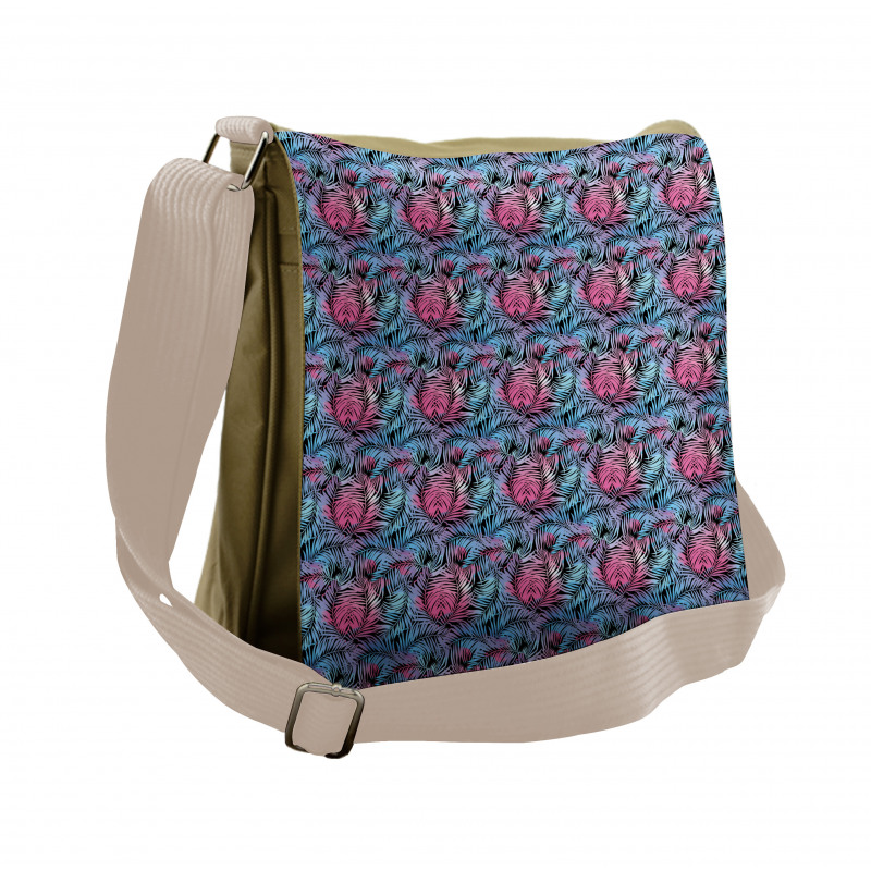 Tropic Leaves Botanical Messenger Bag