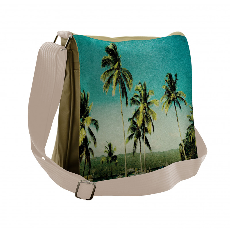 Retro Summer and Tall Trees Messenger Bag