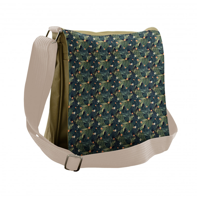 Exotic Summer Foliage Flora Messenger Bag