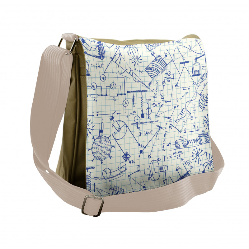 Technical Formulas Notebook Messenger Bag