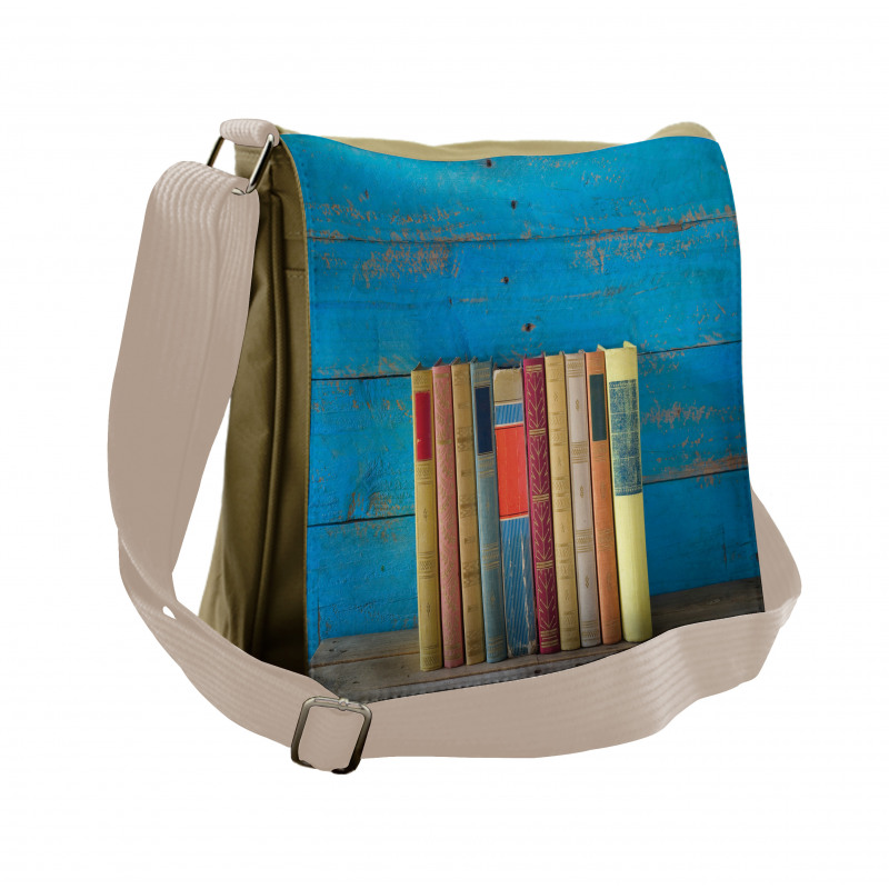 Grunge Nostalgic Book Messenger Bag