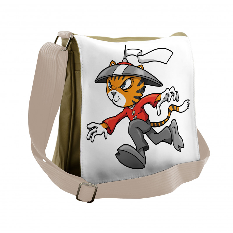 Warrior Cartoon Messenger Bag