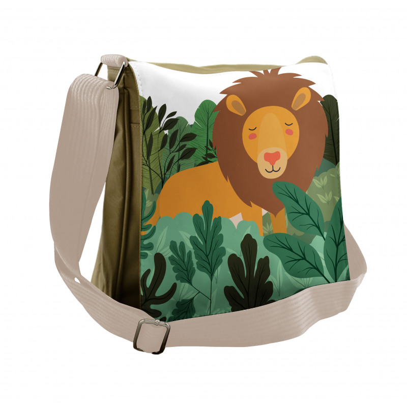 Jungle in Shades of Green King Messenger Bag