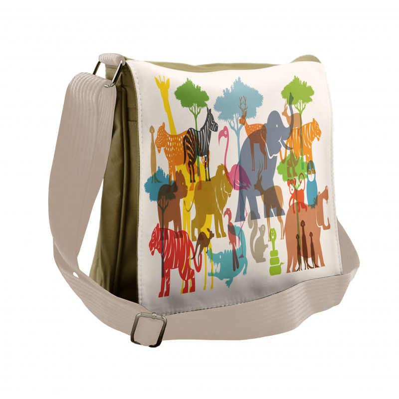 Colorful Shapes Art Messenger Bag