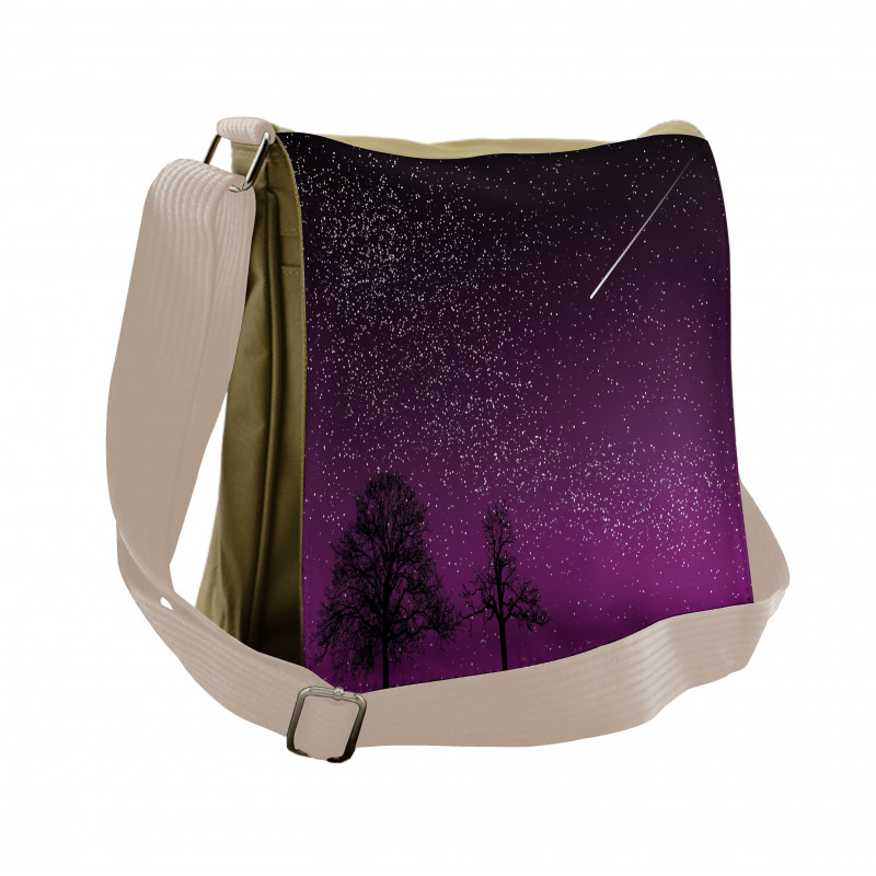 Night Silhouette Star Messenger Bag