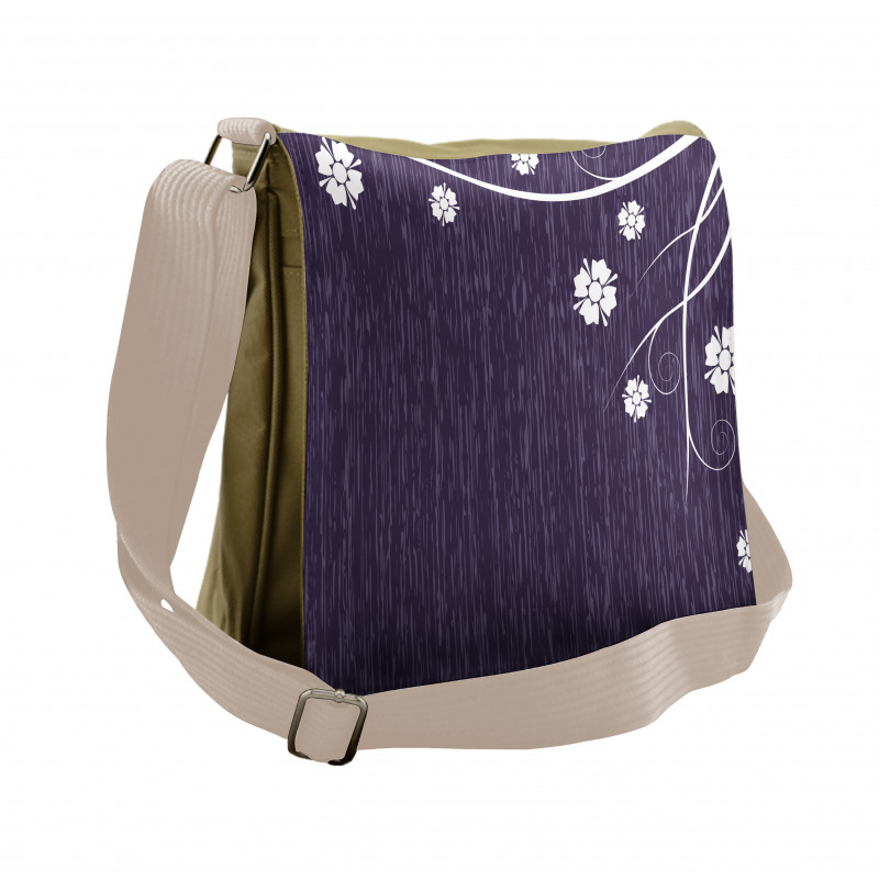 Violet Beauty Floral Messenger Bag