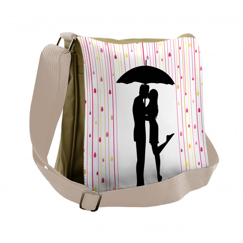 Couple Umbrella Romance Messenger Bag