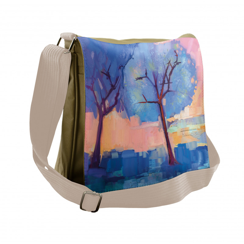 Abstract Nature Trees Messenger Bag