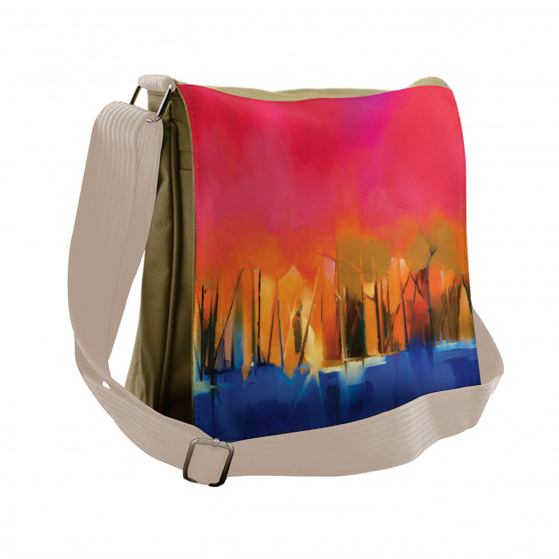 Vivid Abstract Scene Messenger Bag