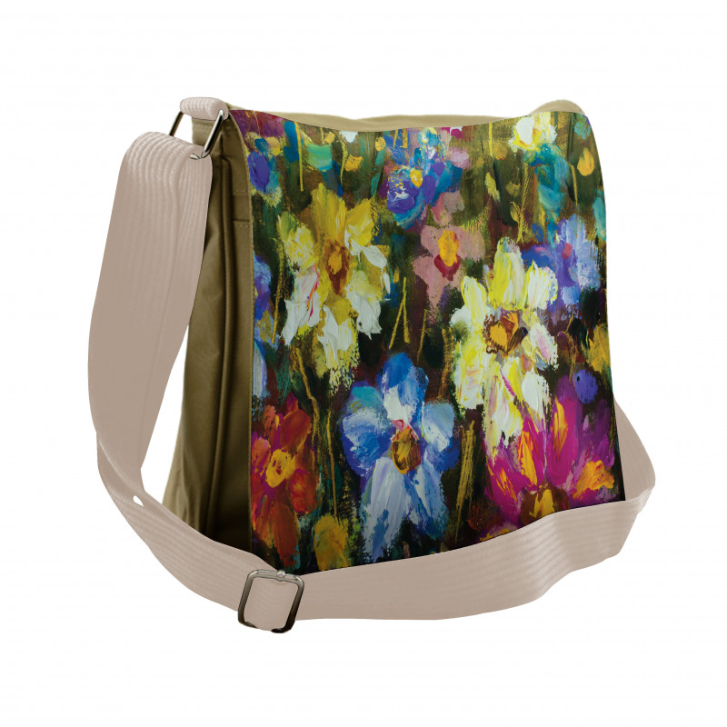 Flower Field Painting Messenger Bag