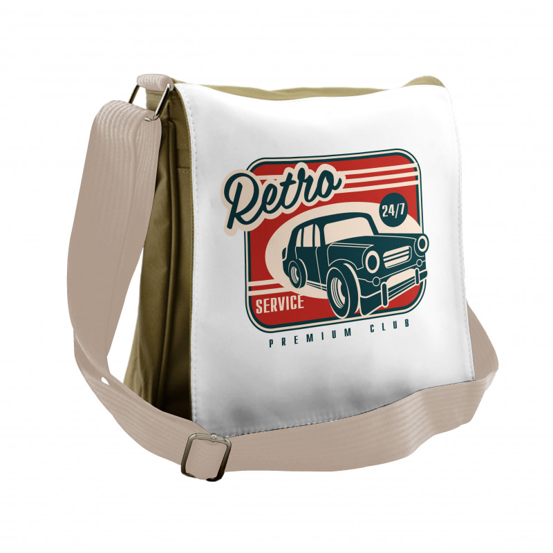 Retro Service Old Car Messenger Bag