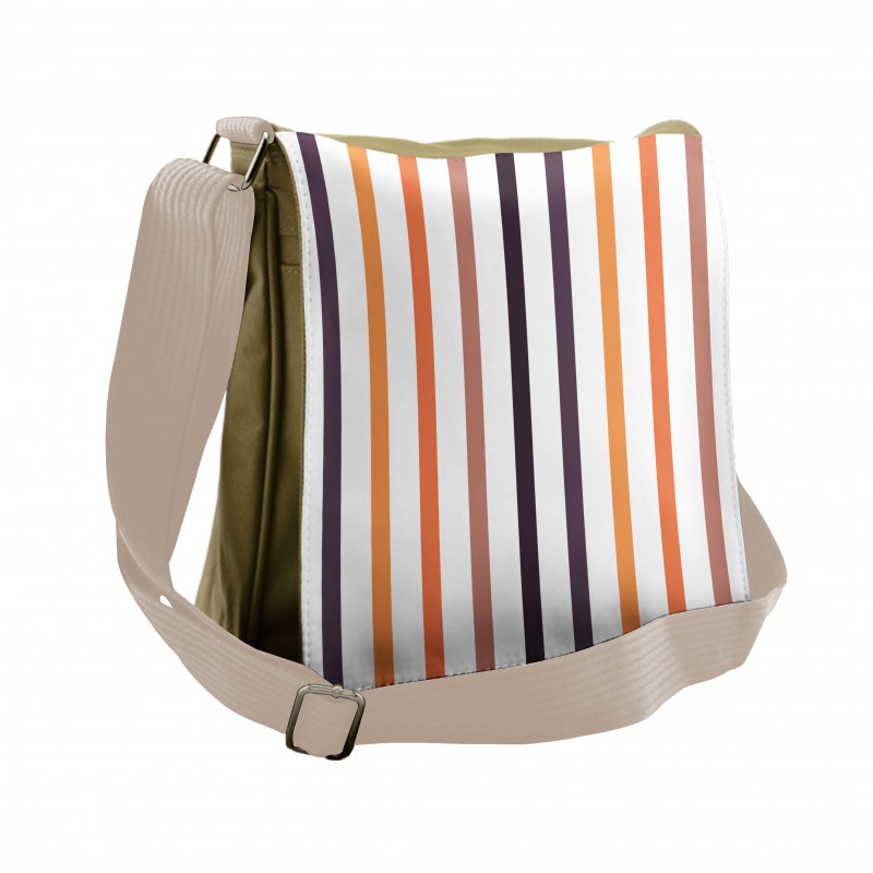 Vertical Pattern Stripes Messenger Bag