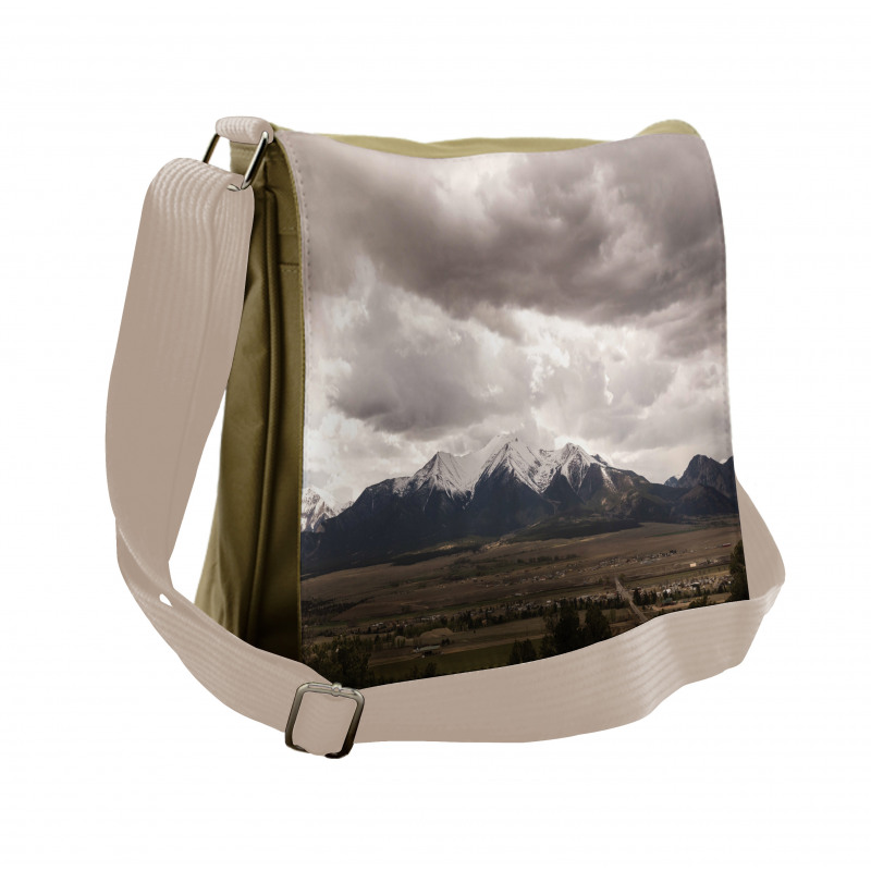 Mountains Colorado Gloomy Messenger Bag