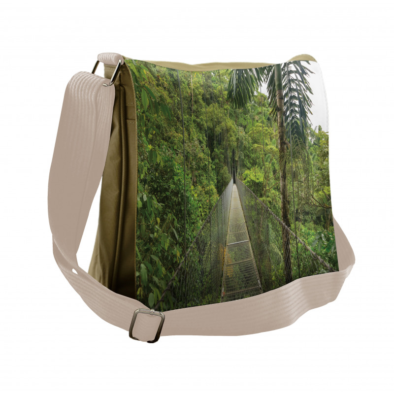 Bridge in Forest Messenger Bag