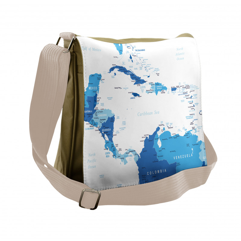 Detailed Mapping Messenger Bag