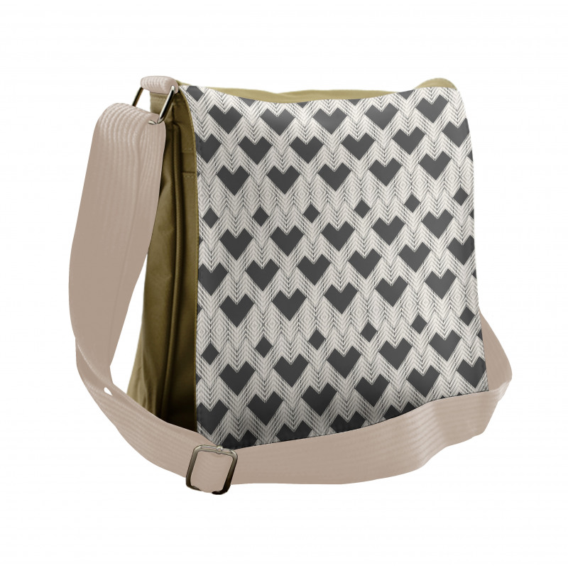 Dashes and Zigzags Style Messenger Bag