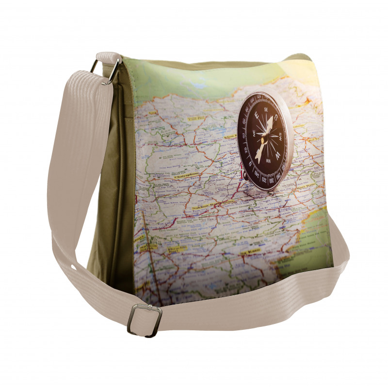 Navigate Equipment on Map Messenger Bag