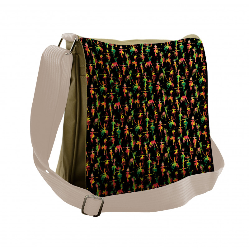 Dancing Women in Flag Hues Messenger Bag