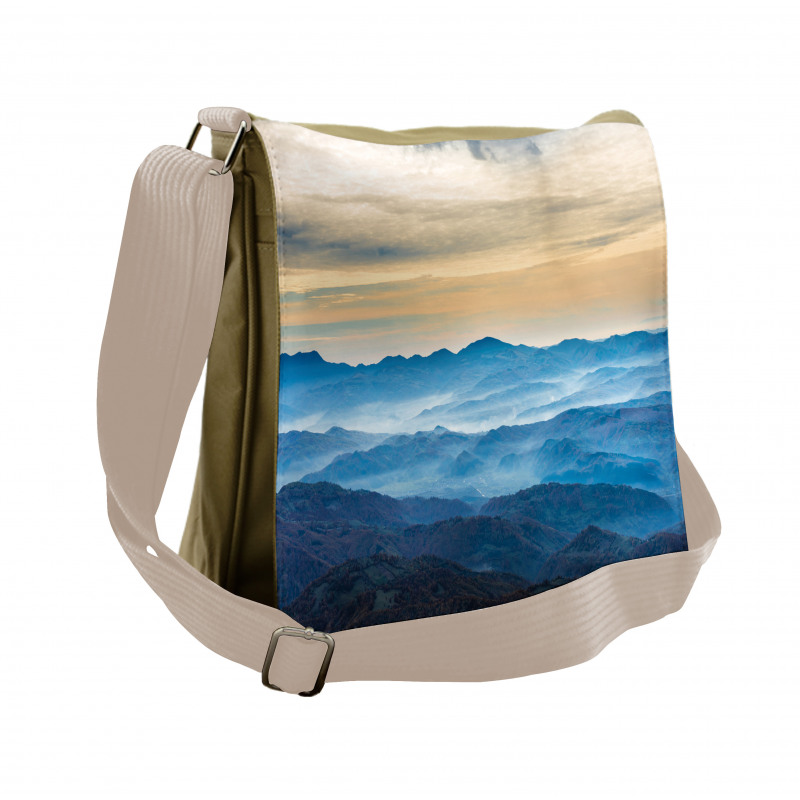 Blue Sea Cream Sky Messenger Bag