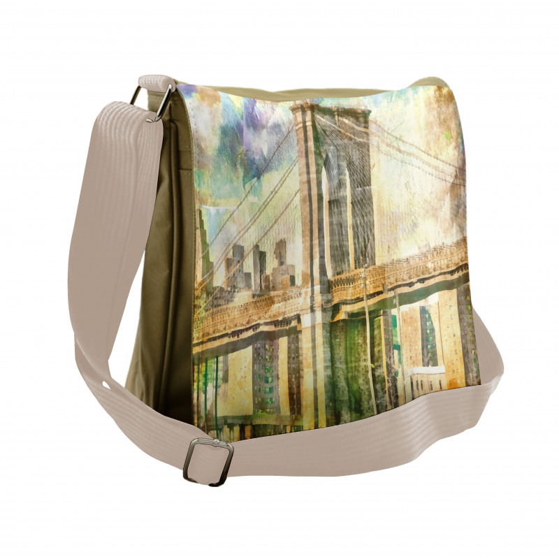 New York Brush Strokes Messenger Bag