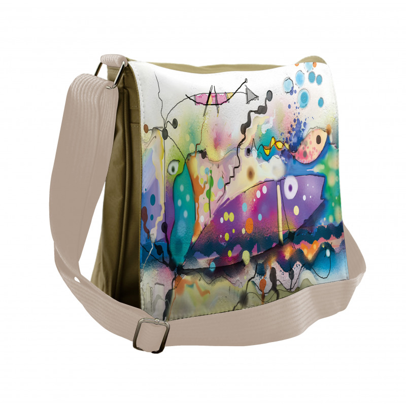 Modern Fine Art Paint Messenger Bag