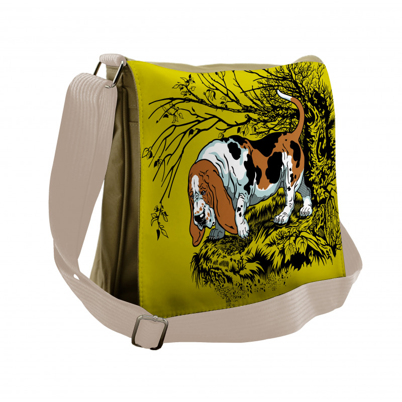 Hunting Dog Woods Messenger Bag