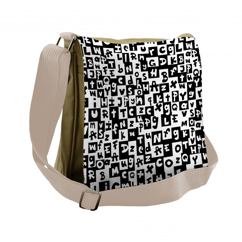 Funky Irregular Letters Messenger Bag