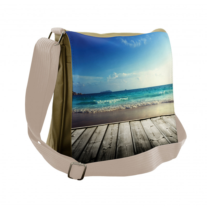 Weathered Beach Waves Messenger Bag