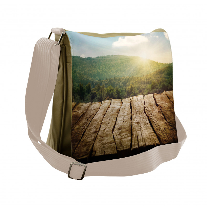 Mountain Side Landscape Messenger Bag