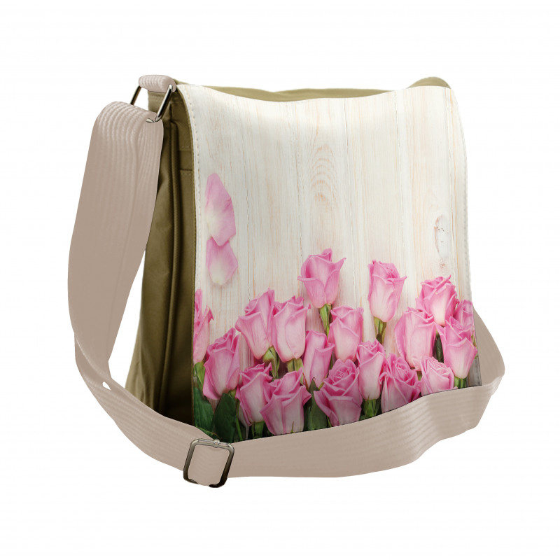 Blooming Rose Bouquet Messenger Bag