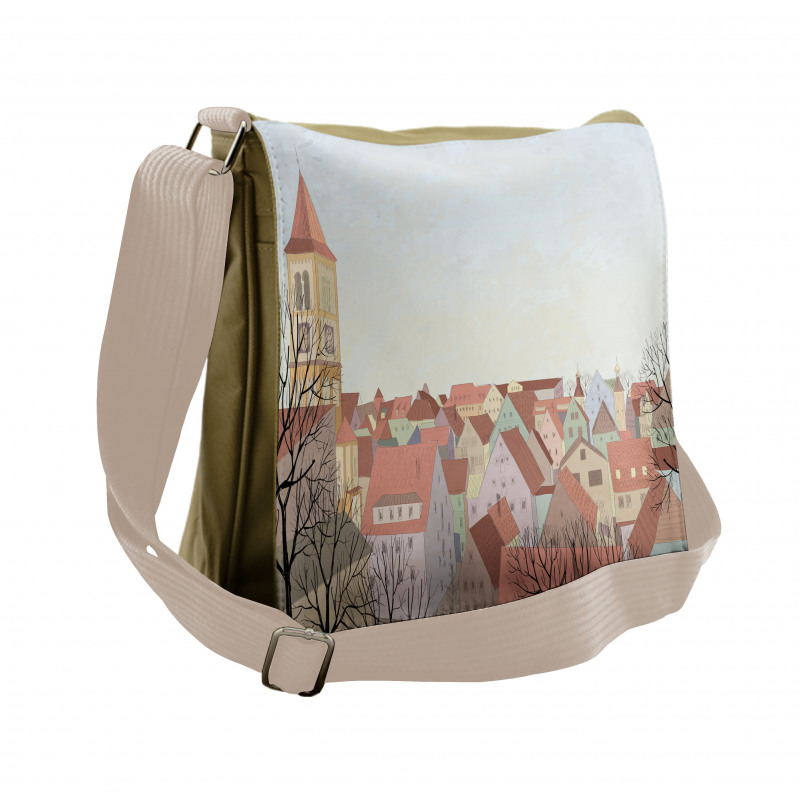 Pedestrian Town Cityscape Messenger Bag