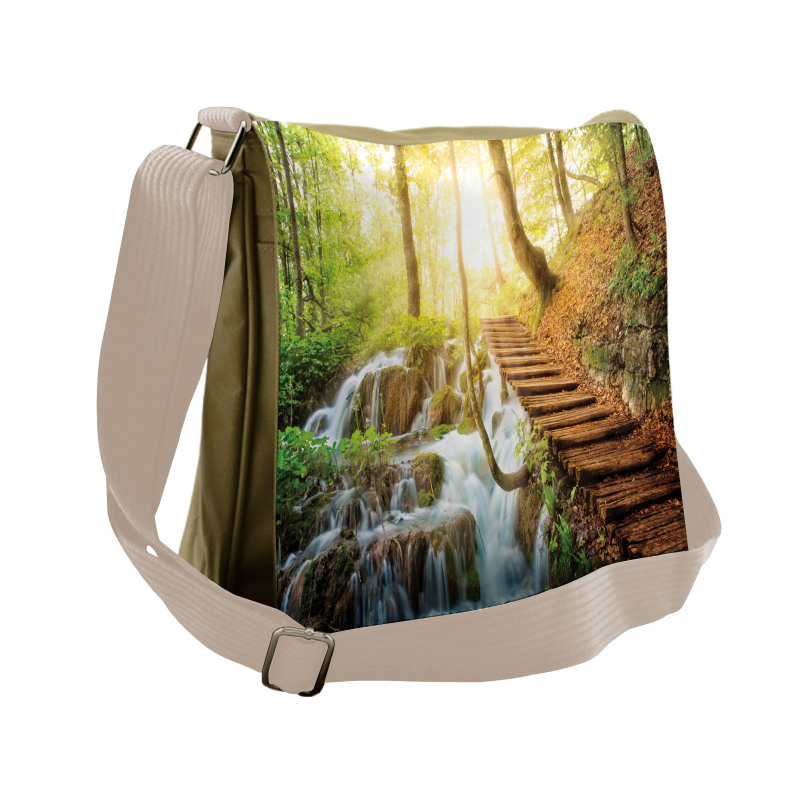 Deep Forest with Stream Messenger Bag