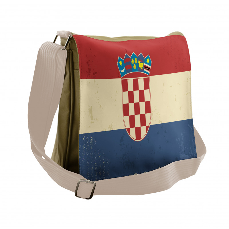 Vintage Look National Flag Messenger Bag