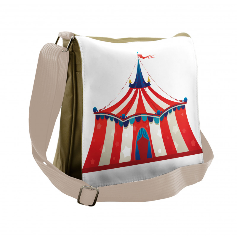 Stars Striped Circus Messenger Bag