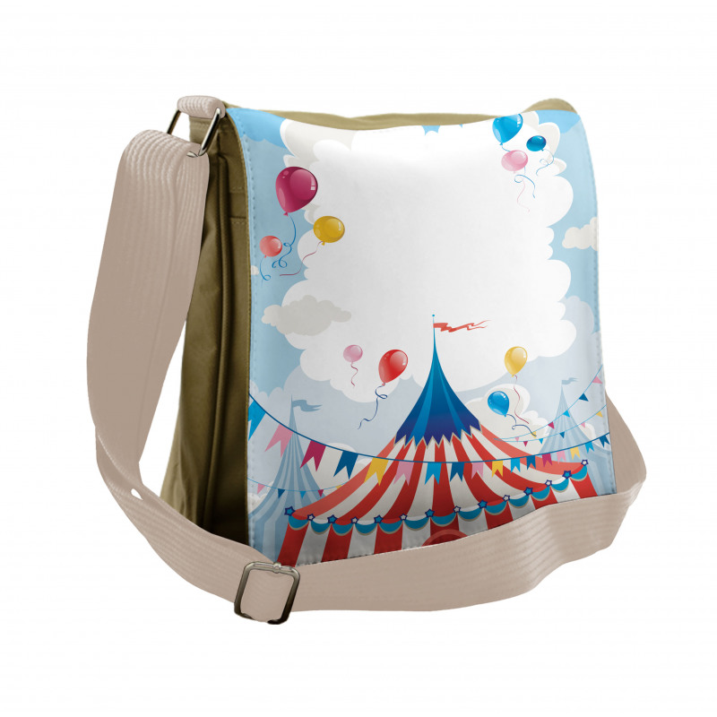 Circus Day Canvas Tent Messenger Bag