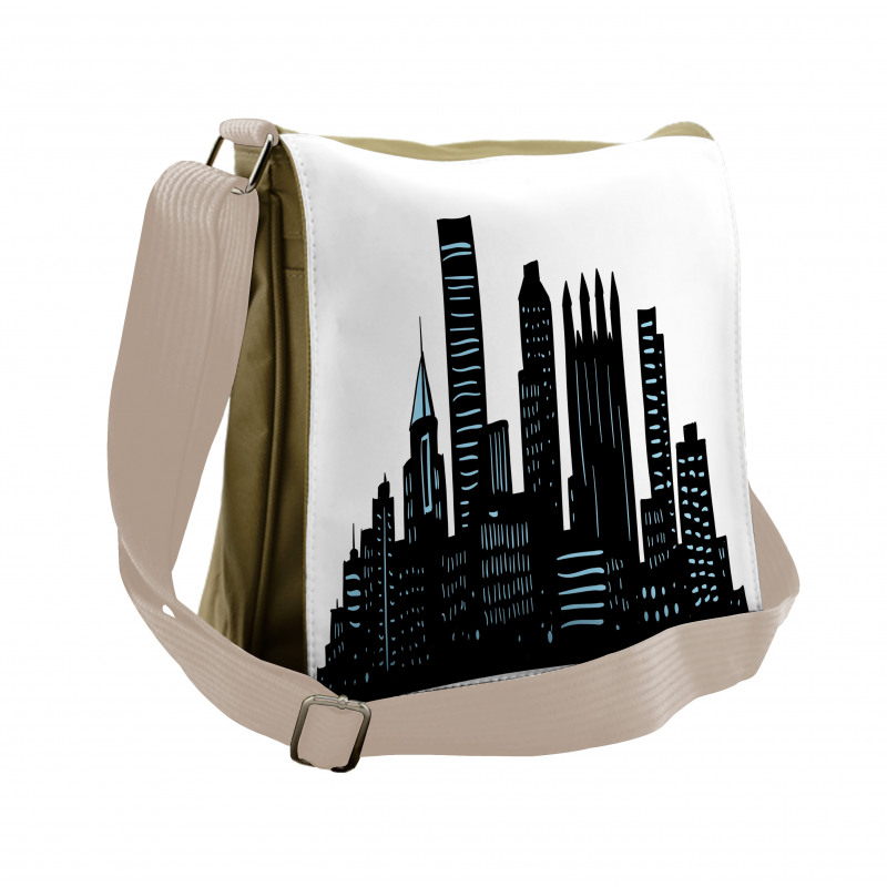 Cartoon Silhouette Messenger Bag