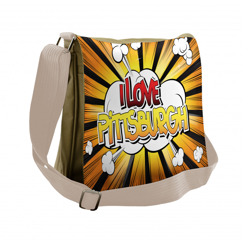 Comic Calligraphy Messenger Bag